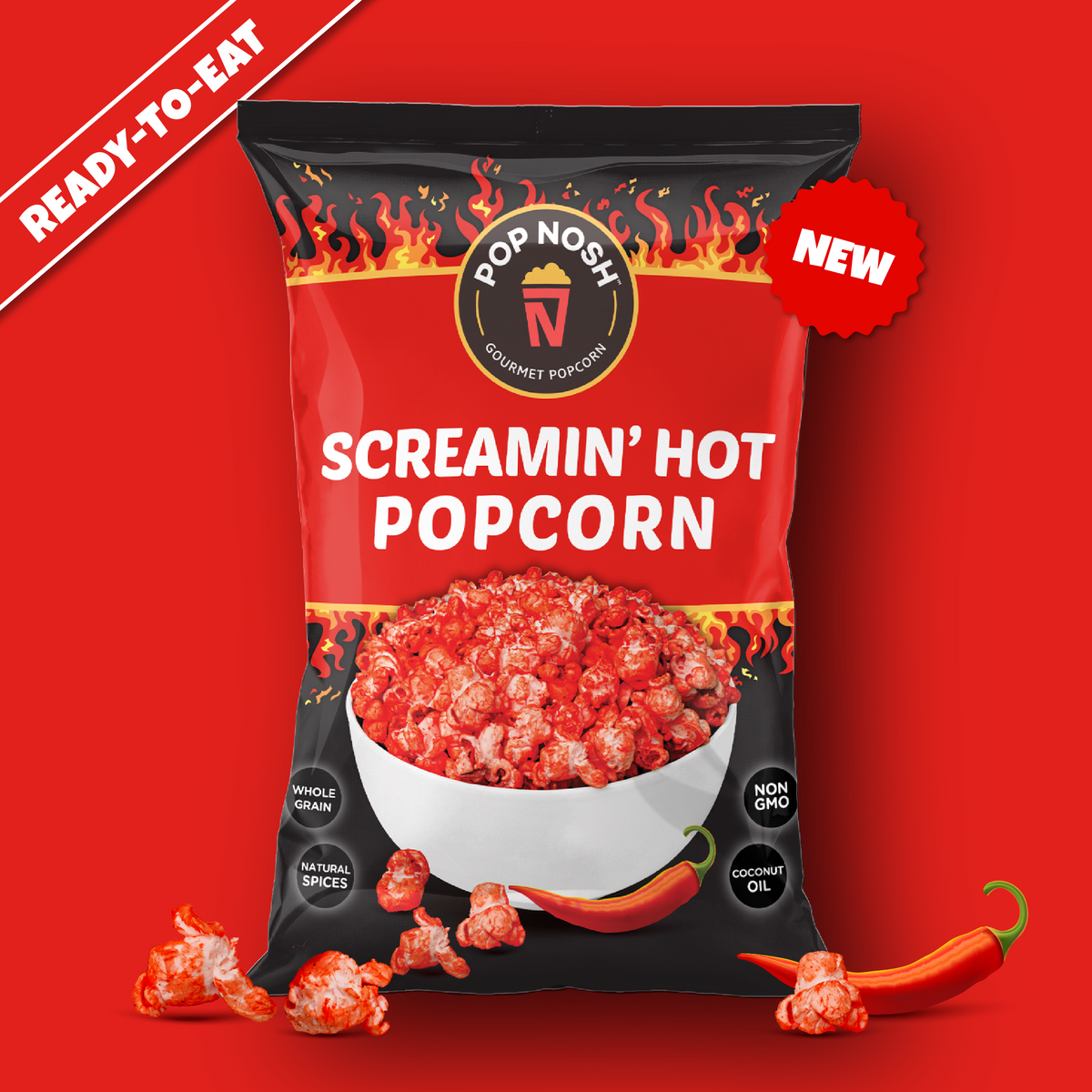 Screamin' Hot Popcorn Packs Pop Nosh Gourmet Popcorn Pop Nosh Online Shop